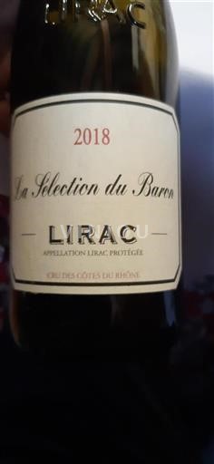 Valle del Rodano Lirac La Sélection Du Baron 2018