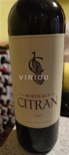 Burdeos Haut-Médoc Château Citran Le Bordeaux de Citran 2009