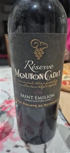 Bordeaux Saint-Émilion Baron Philippe De Rothschild Réserve Mouton Cadet 2010