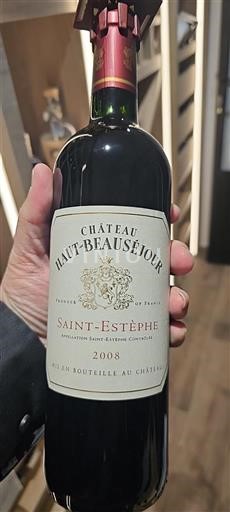 Bordeaux Saint-Estèphe Château Hautbeauséjour 2008