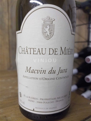 Jura Macvin-du-Jura Château Miéry Ikke årgangsbestemt