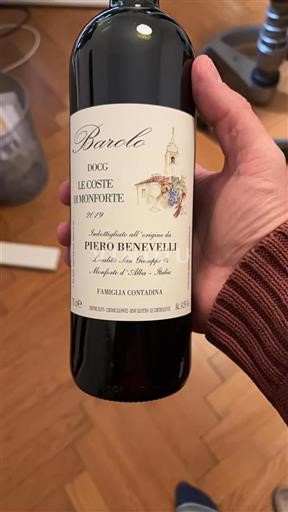 Piemonte Barolo Piero Benevelli Le Coste di Monforte 2019