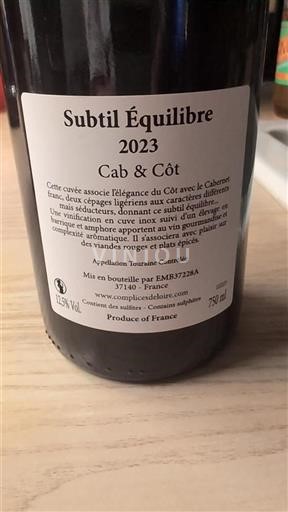 Loiretal Touraine Complices De Loire Cab & Côt 2023