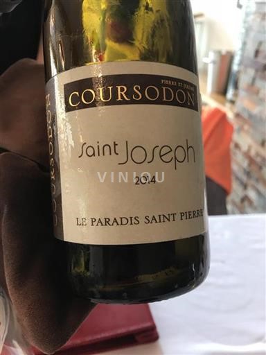 Valle del Ródano Saint-Joseph Coursodon Le Paradis Saint Pierre 2014