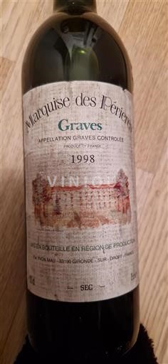 Bordeaux Graves Marquise Des Périères 1998
