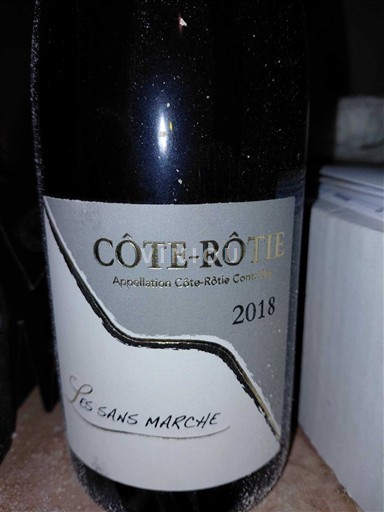 Wines Rouge sec Les Sans Marche 2018 France Rhône Valley Côte-Rôtie AOC