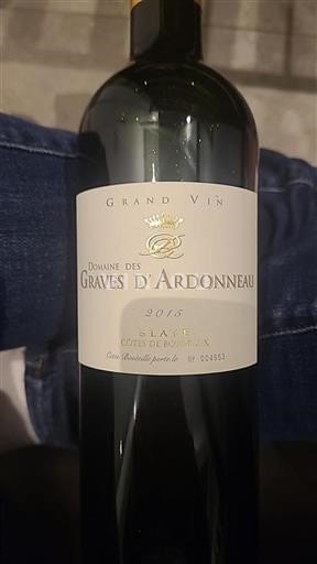 Bordeaux Blaye-Côtes-de-Bordeaux Domaine Des Graves Ardonneau 2015