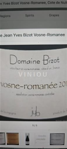 Burgundija Vosne-Romanée Grand Cru Domaine Bizot 2017