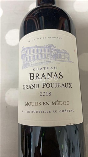 Bordeaux Moulis-en-Médoc Château Branas Grand Poujeaux 2018