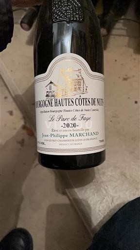 Bourgogne Jeanphilippe Marchand Le Parc de Faye 2020