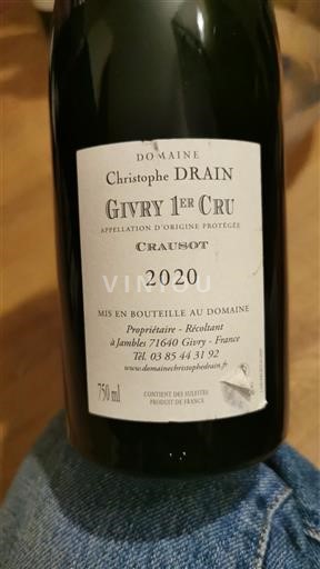 Burgundi E paspecifikuar Premier Cru Christophe Drain Crasuot 2020
