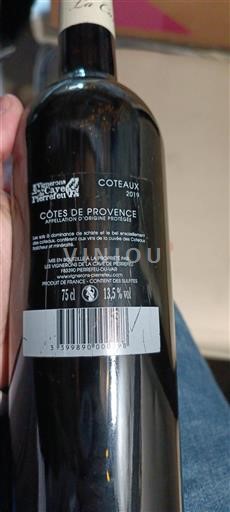 Provence Côtes-de-Provence Vignerons De La Cave De Pierrefeu Coteaux 2019