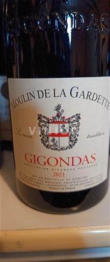 Rhônen laakso Gigondas Moulin De La Gardette 2021