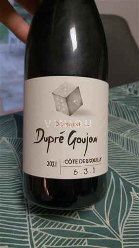 Beaujolais Côte-de-brouilly Domaine Dupré Goujon 6.3.1 2021