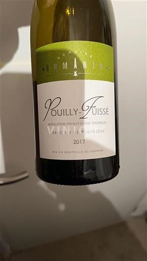 Burgundija Pouilly-fuissé Domaine Romanin 2017