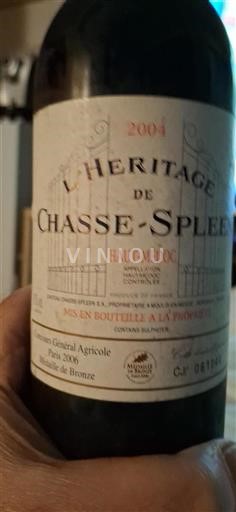 Bordeaux Haut-Médoc Château Chassespleen L'Héritage de Chasse-Spleen 2004