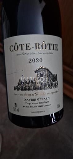 Vallée du Rhône Côte-rôtie Xavier Gérard 2020