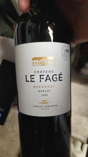 Jihozápad Bergerac Château Le Fagé Merlot 2013