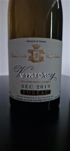 Loire Valley Vouvray Domaine Clos Naudin Foreau 2019