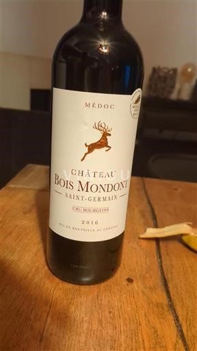 Bordeaux Médoc Cru Bourgeois Château Bois Mondont Saintgermain 2016