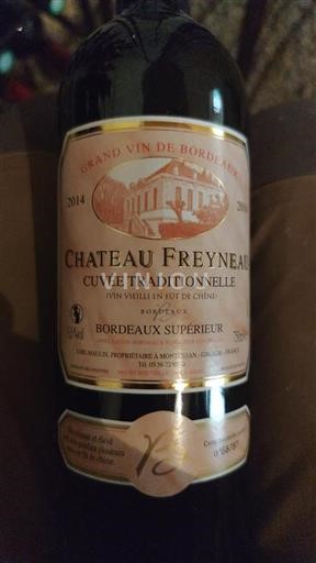 Bordéus Bordeaux Superior Château Freyneau Traditionnelle 2014