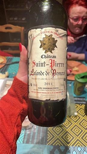 Bordeaux Lalande-de-pomerol Château Saint Pierre 2011