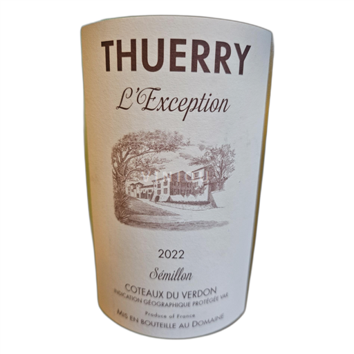 Provence, Lower Rhône Valley, Corsica Var Domaine de Thuerry L'Exception 2022