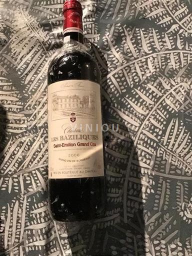 Bordéus Saint-Émilion Grand Cru Les Baziliques 2006