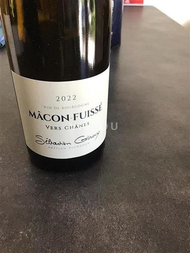 Burgundy Mâcon and Mâcon-Villages Sébastien Giroux Vers Chânes 2022