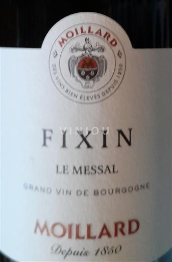 Burgundy Fixin Moillard Le Messal 2022