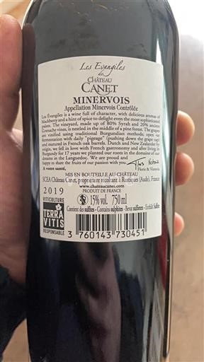 Languedoc Minervois Château Canet Les Evangiles 2019