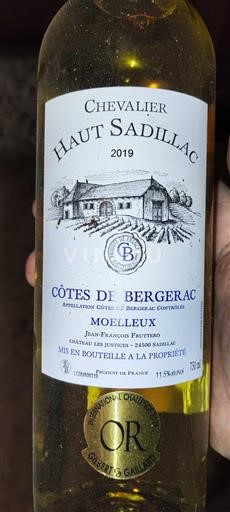 Lounais-Ranska Côtes-de-bergerac Haut Sadillac Chevalier 2019