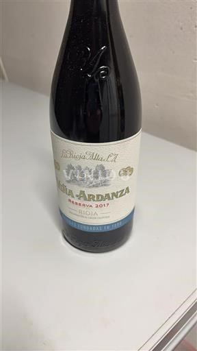 La Rioja Rioja La Rioja Alta S.A. Viña Ardanza 2017