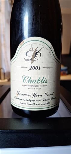 Burgundi Chablis Domaine Yvon Vocoret 2001