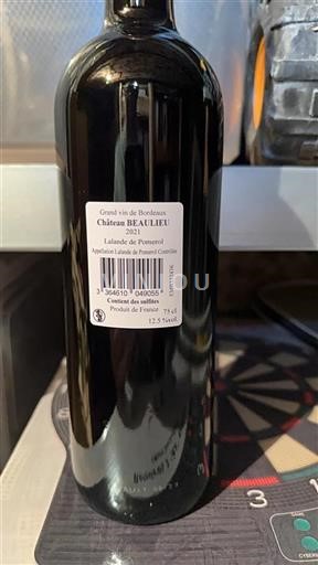 Burdeos Lalande-de-Pomerol Château Beaulieu 2021