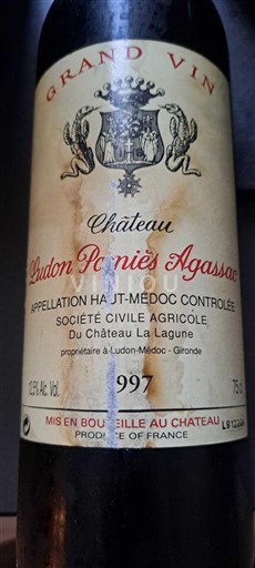 Bordeaux Haut-Médoc Château Ludon Pomies Agassac 1997