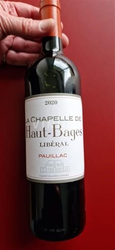 Bordeaux Pauillac Château Hautbages Libéral La Chapelle 2020