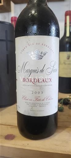 Bordeaux Marquis De Sion 2003