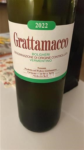 Toscane Bolgheri Grattamacco Vermentino 2023