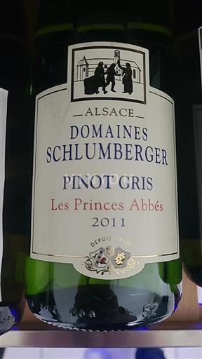 Alsace Pinot Gris Domaine Schlumberger Les Princes Abbés 2011