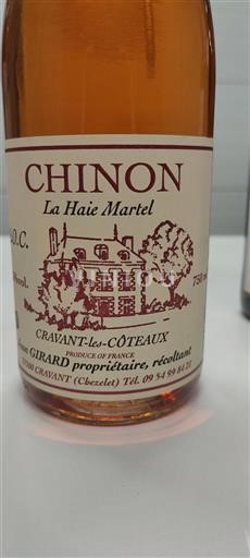 Loiredalen Chinon Jean Girard La Haie Martel Icke årgångsbetecknad