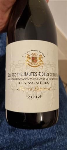 Burgundi Määrittelemätön Grand Cru Pierre Laforest Les Musières 2018