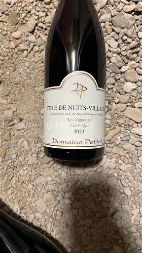Borgoña Côte de Nuits Villages Domaine Petitot Les Vignottes Vieille Vigne 2023