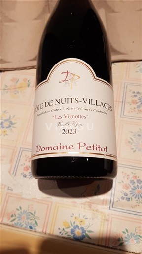 Bourgondië Côte de Nuits Villages Domaine Petitot Les Vignottes Vieille Vigne 2023