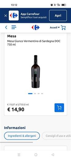 Sardinia Vermentino di Sardegna Mesa Giunco Không niên vụ