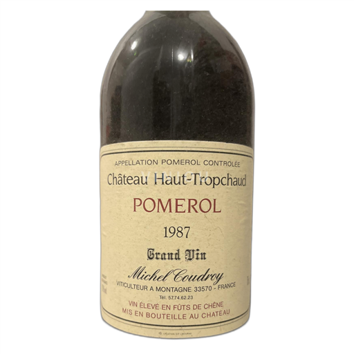 Bordeaux Pomerol Château Haut-Tropchaud 1987