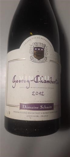 Bourgogne Gevrey-chambertin Domaine Schmitt 2012