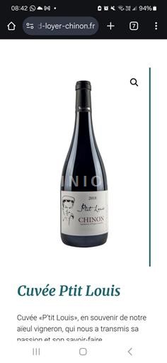 Údolí Loiry Chinon Domaine Bernard Baudry P’tit Louis 2018