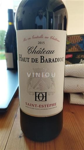 Bordéus Saint-Estèphe Château Haut De Baradiou 2015