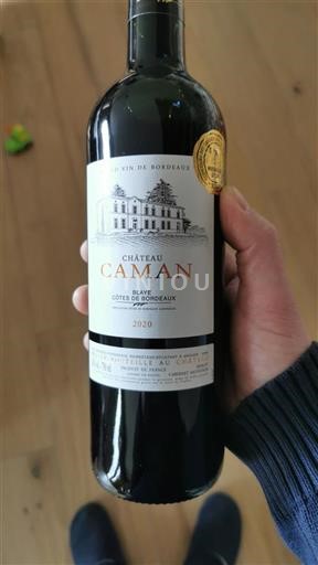 Bordeaux Blaye-côtes-de-bordeaux Château Caman 2020